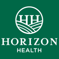 Horizon Health White Left Chest Print on a Port & Company® - Core Cotton Tee Design