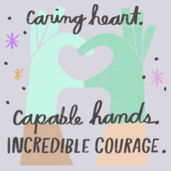 Caring Heart Capable Hands (Left Chest Logo - Full Back Print) on a Port & Company® - Core Cotton Tee Design