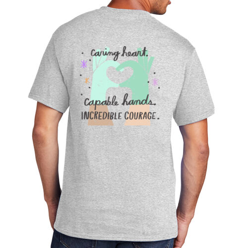 Caring Heart Capable Hands (Left Chest Logo - Full Back Print) on a Port & Company® - Core Cotton Tee Thumbnail